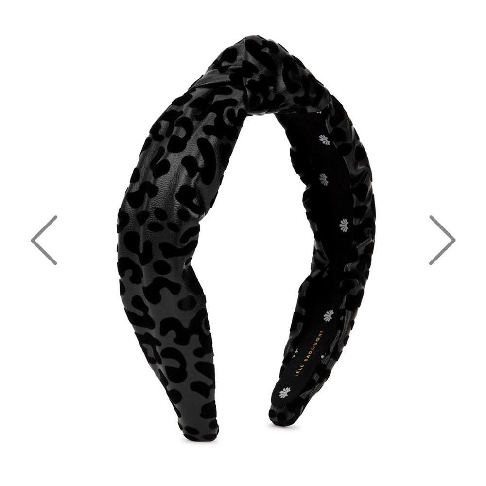 New!! Lele Sadoughi
Leopard-Print Faux-Leather Knotted
Headband